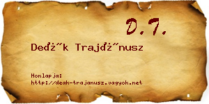 Deák Trajánusz névjegykártya