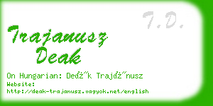 trajanusz deak business card